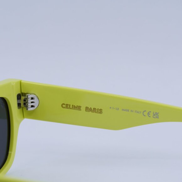 ?️ New Celine CL40197U 93A Sunglasses - Lime Frame, Smoke Lenses main image 5